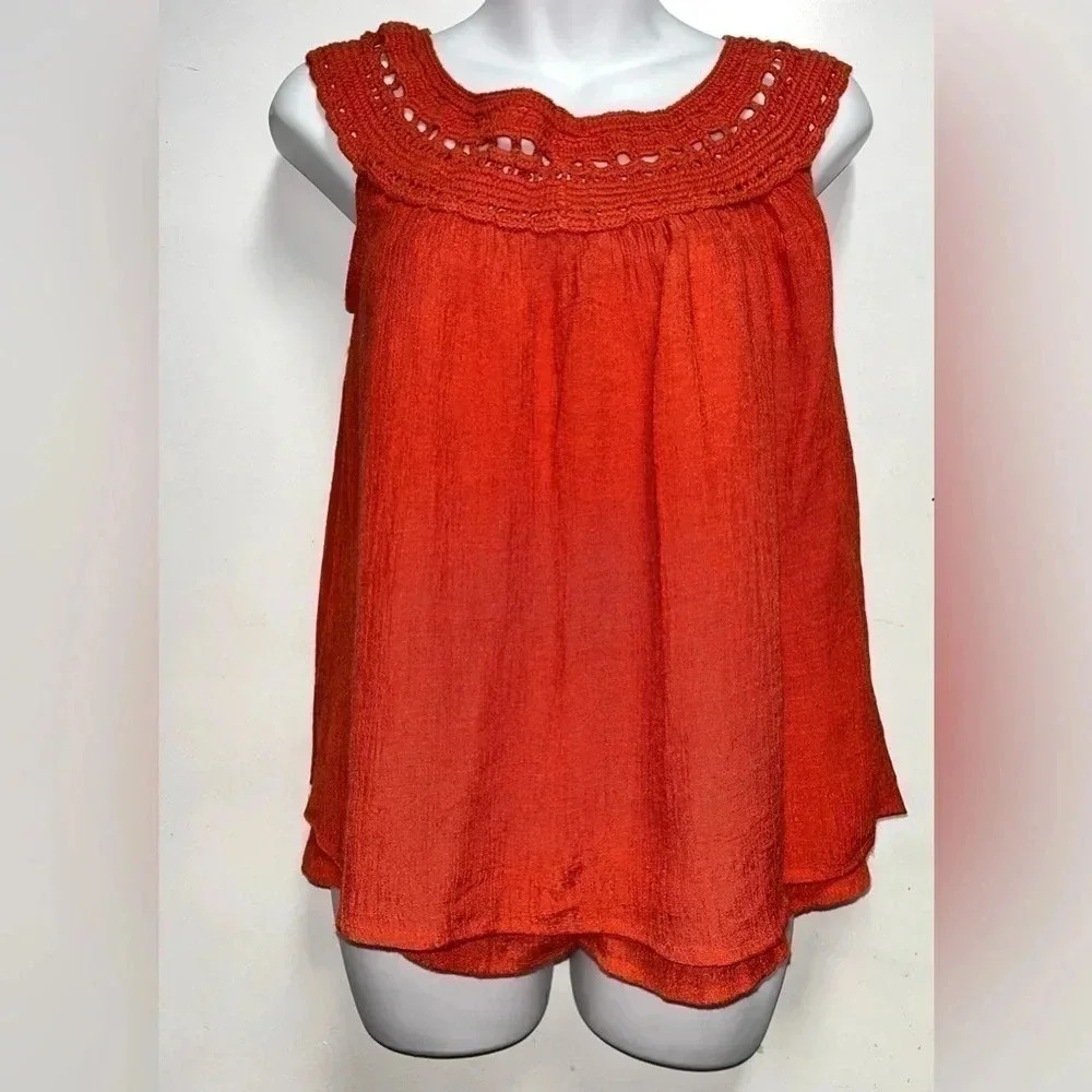 Mur Mur Max Size S Sleeveless Lace Yolk Knit Top